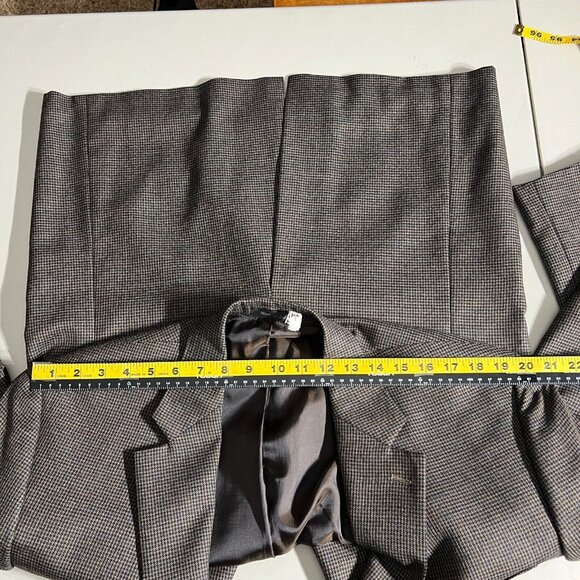 Lauren Ralph Lauren Blazer Jacket Mens 42L Houndstooth Two Button Brown Navy - Picture 12 of 16